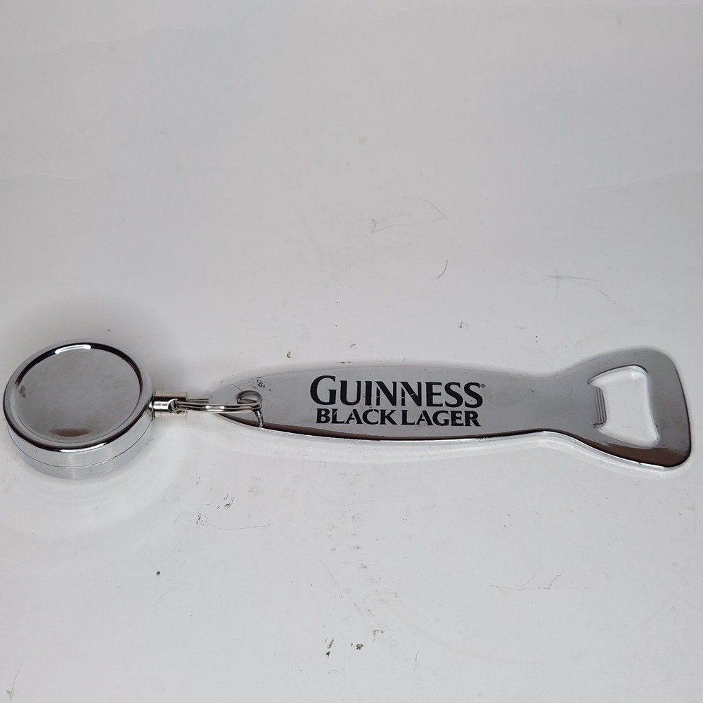 Guinness Black Lager Retractable Bottle Opener Beer Man Cave Stocking‎ Stuffer